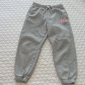 GAP Kids Gray Joggers with Pink Logo
